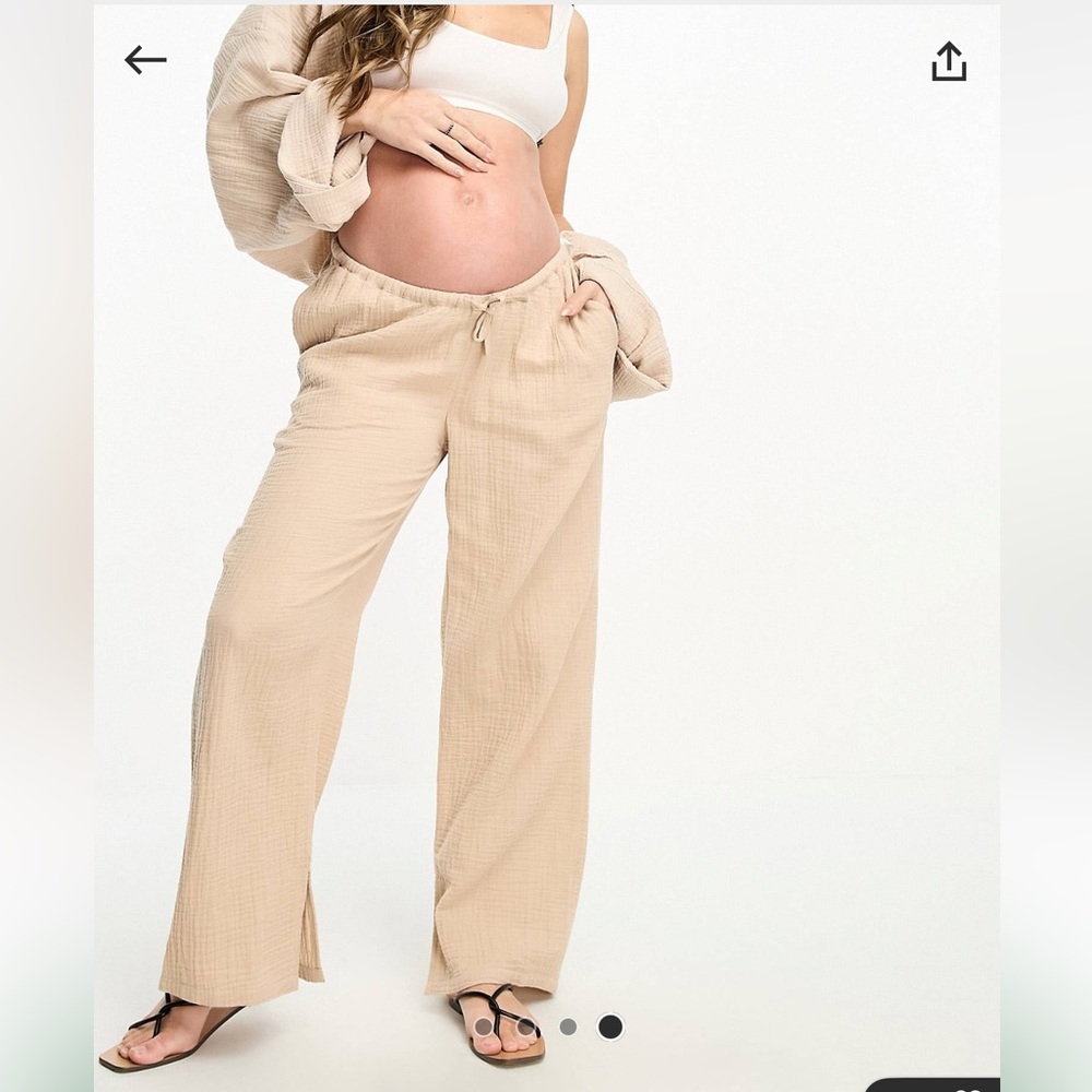 ASOS Maternity Cheesecloth Pull on Pants